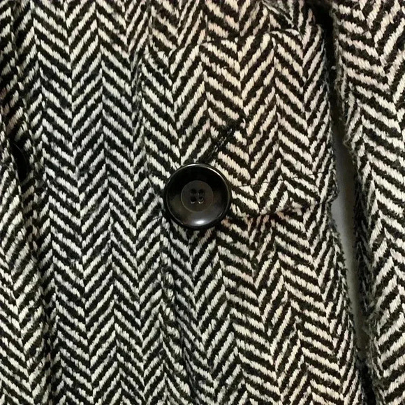 Majora wool blend, herringbone pattern, Light Winter Jacket w  placket Size XS - Picture 4 of 7
